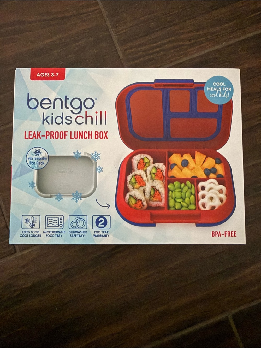 Bentgo Kids Chill Leak-Proof Lunch Box - Red/Blue